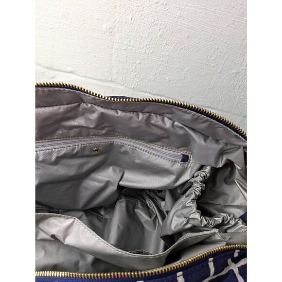 Kate Spade New York Seaside Nylon Francis Bag in Navy White Checkers With Changi - Picture 4 of 16